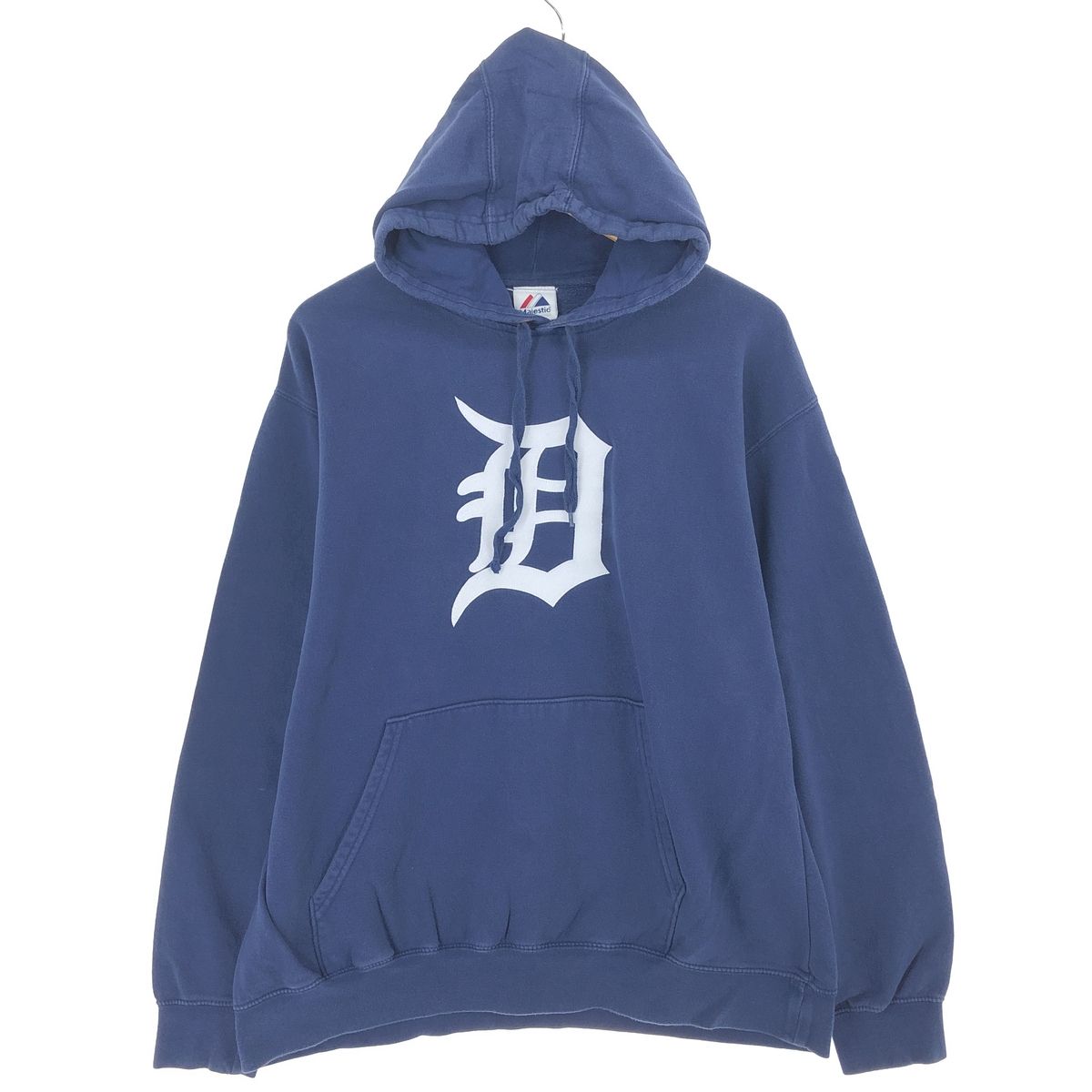 古着 マジェスティック Majestic MLB DETROIT TIGERS デトロイトタイガース スウェットプルオーバーパーカー メンズXL相当/eaa410532
