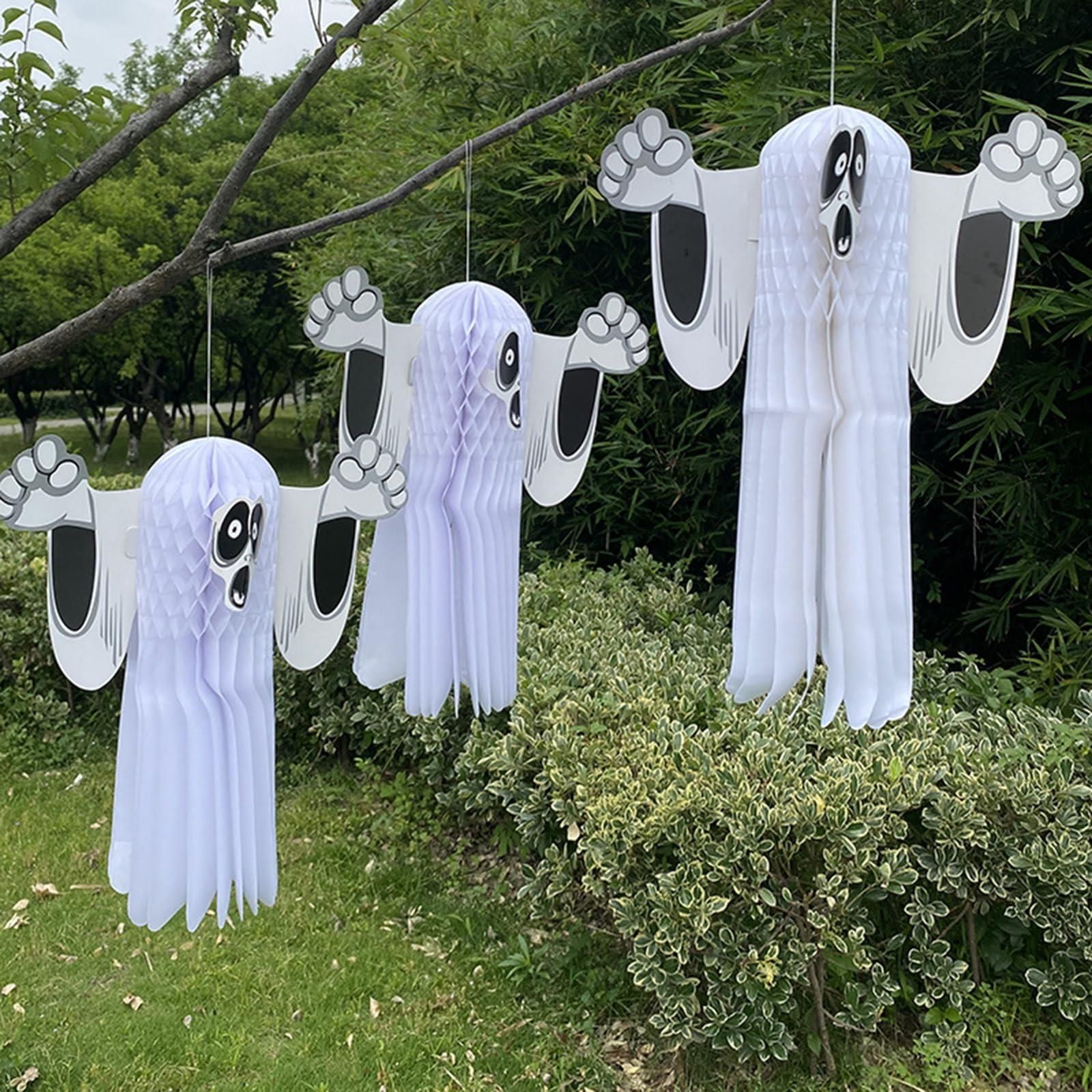 光るゴーストハロウィンデコレーション 不気味なハロウィン吊り