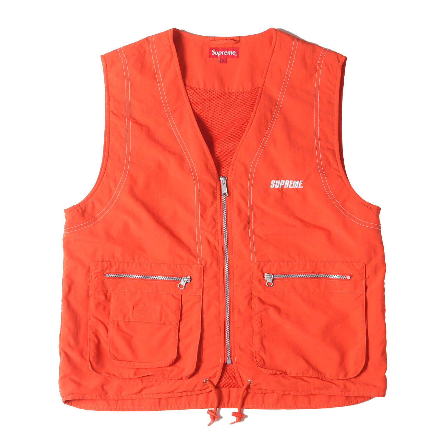 美品】Supreme シュプリーム ベスト ダークオレンジ サイズ:L