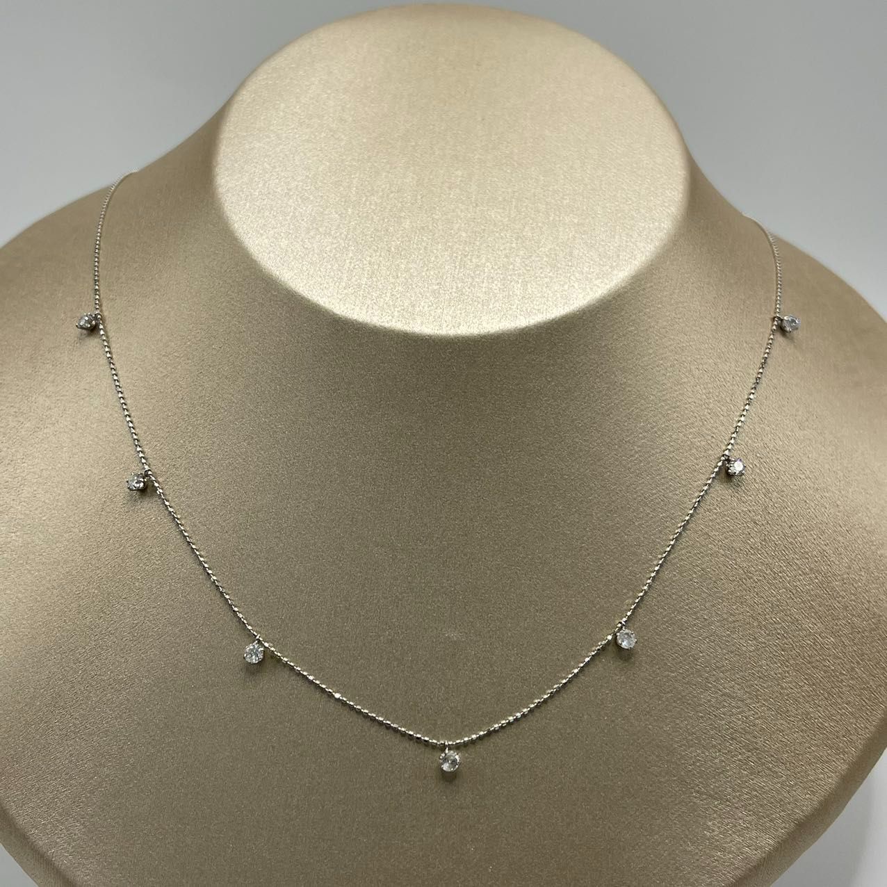 新品 K18WG ネックレス ダイヤモンド0.5ct 人気 オシャレ