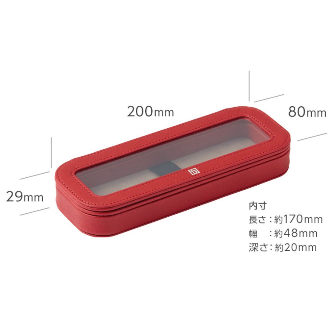 レイメイ藤井 フレームペンケース ネイビー FY1233K 高級 筆記具 合皮