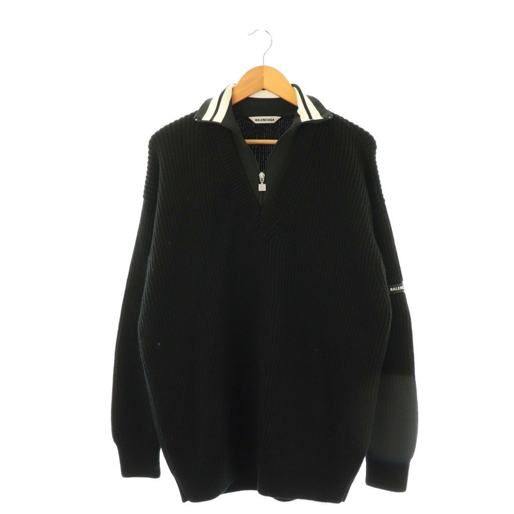バレンシアガ BALENCIAGA ハーフジップ レイヤード ニット セーター