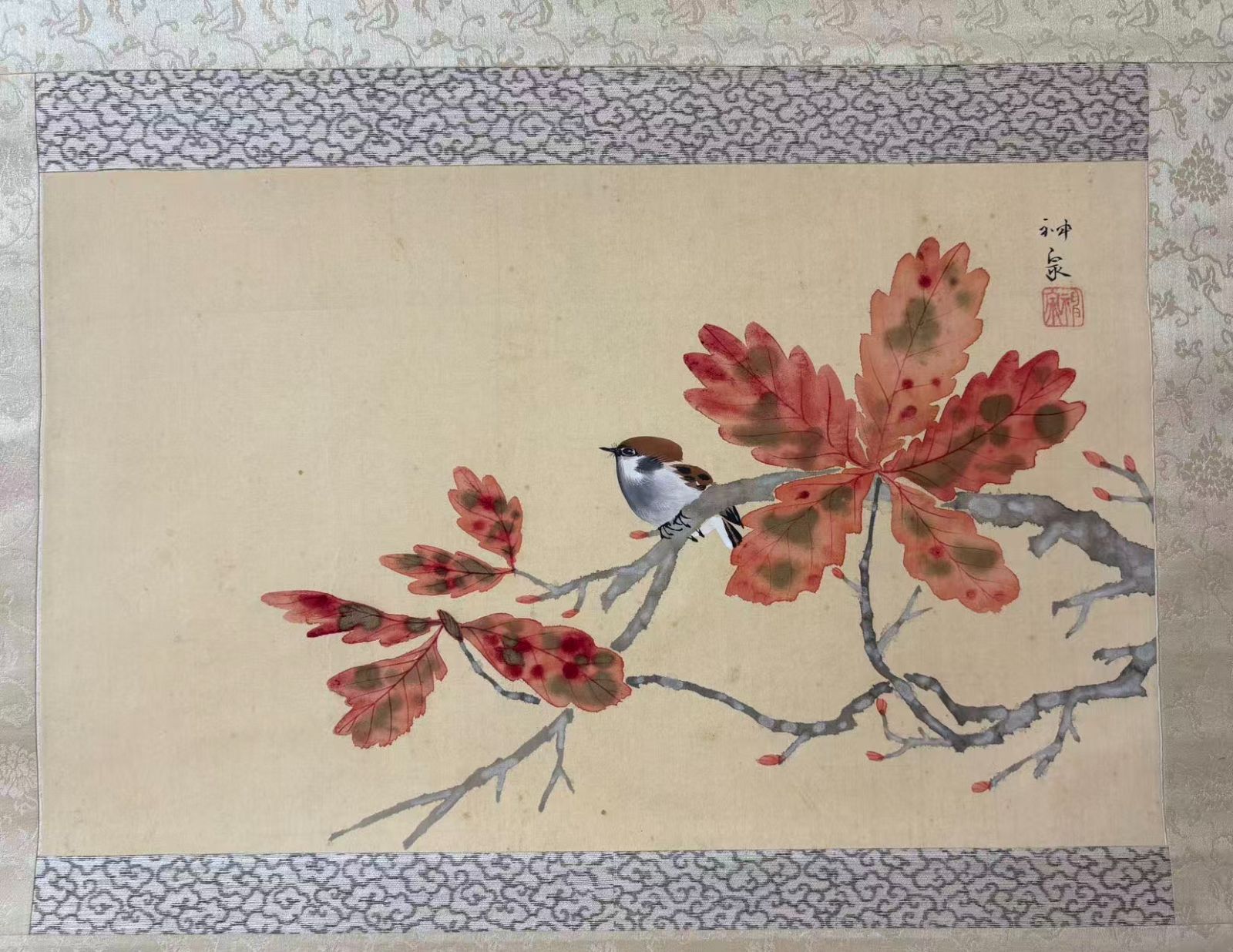 水墨画　掛軸　雀　花鳥画　共箱じゃない箱付き　古美術品 2025年最新】Yahoo!オークション -掛け軸 雀(書)の中古品・新品