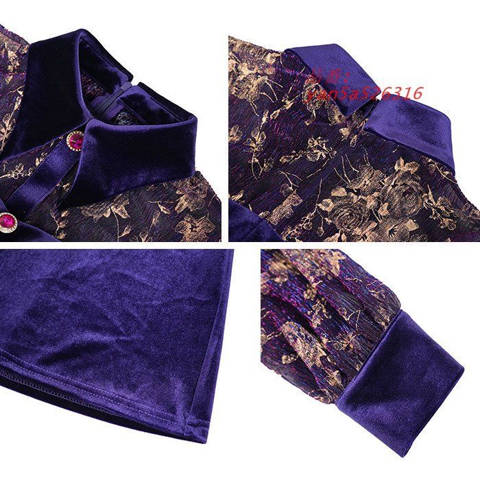 シースルー花柄長袖