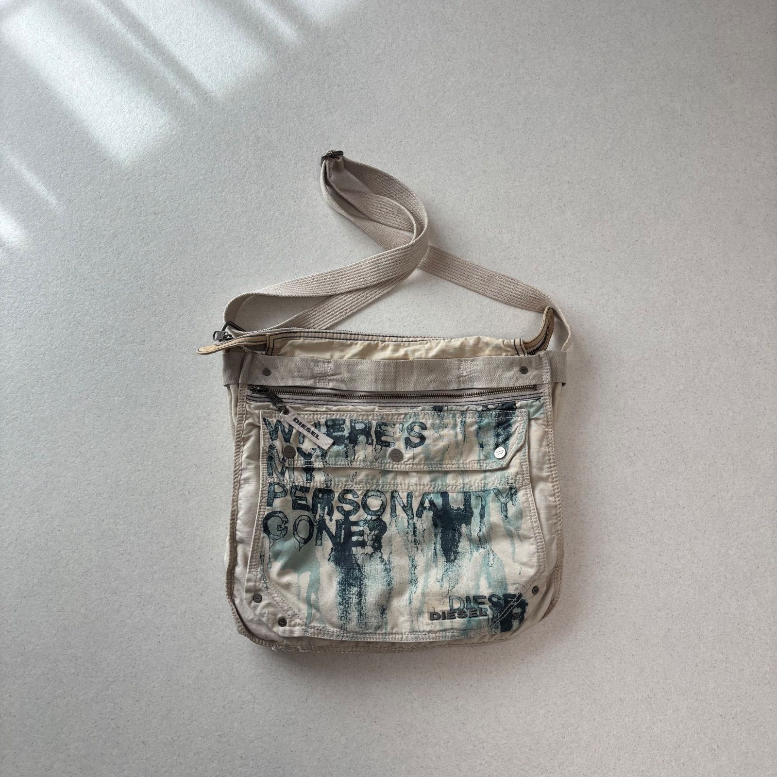 diesel archive metal logo shoulder bag 00s Y2K グランジ