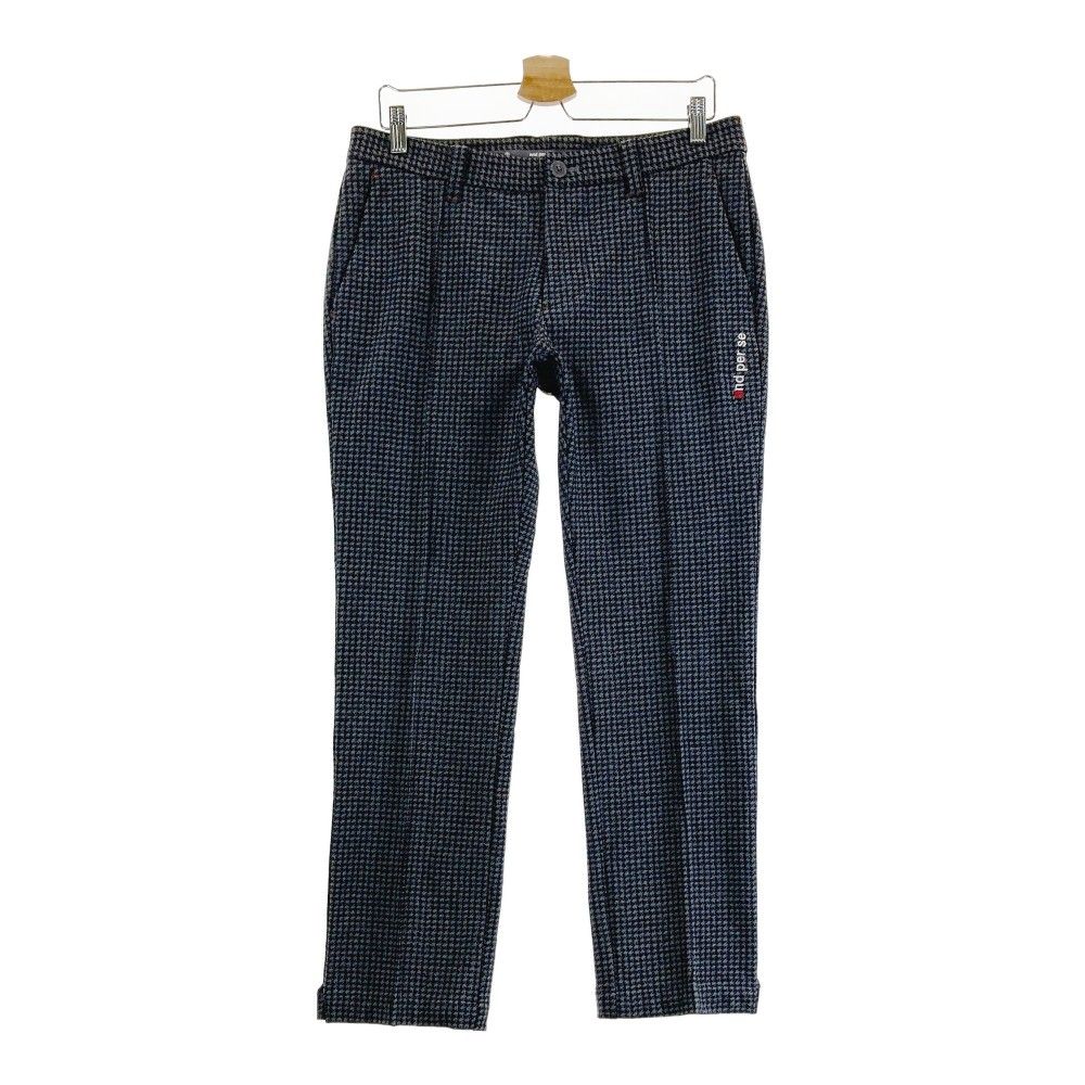 サイズ：85 AND PER SE アンパスィ  裏起毛 ストレッチパンツ 総柄 ネイビー系 [240101456039] ゴルフウェア メンズ ストスト サイズ：85 AND PER SE アンパスィ 裏起毛 ストレッチパンツ 総