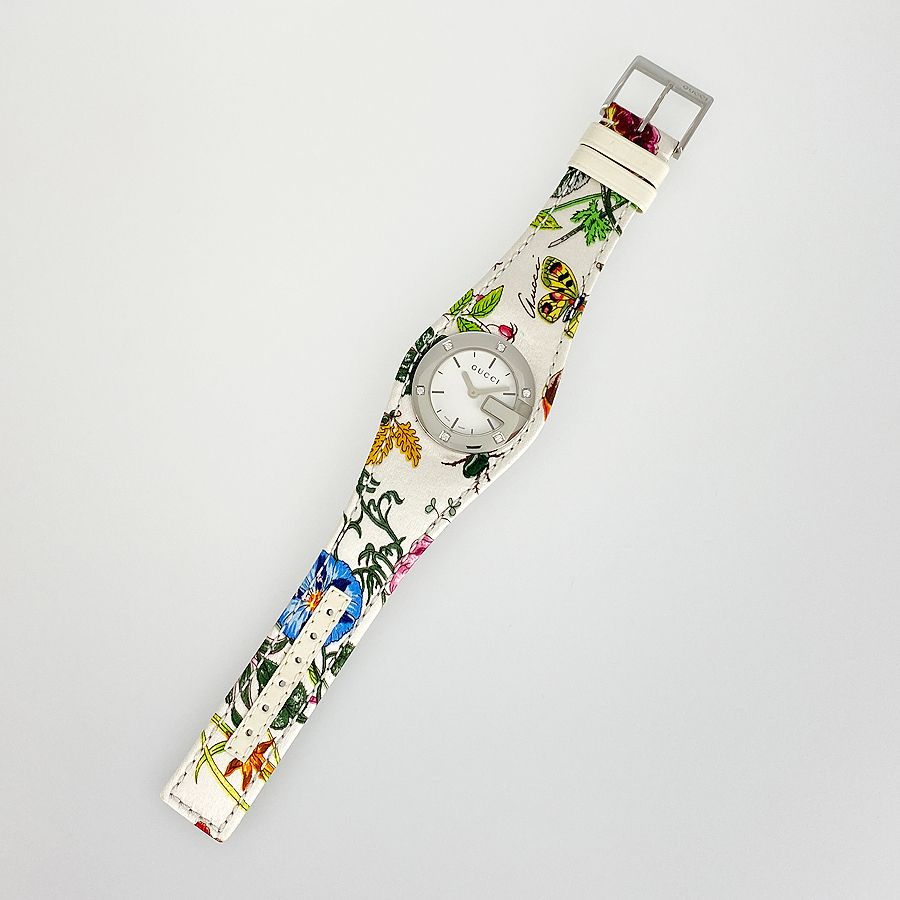 グッチ GUCCI Gフレーム クォーツ 104 フローラベルト G