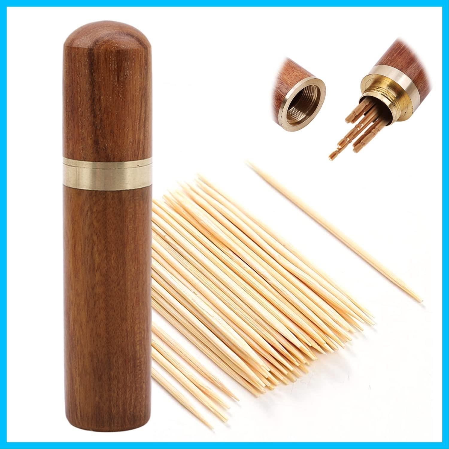 セール 楊枝ケース 収納ケース スリム 木目 木製 つまようじ入れ おしゃれ 楊枝入れ 携帯便利 爪楊枝ケース 工芸品 Coollooda