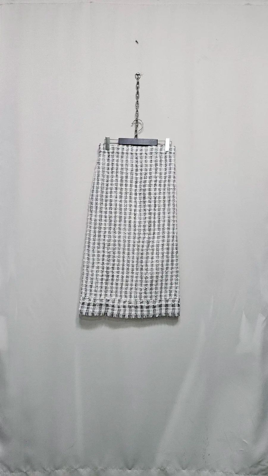 システム ウエスト後ろゴム ツイードスカート 20年商品 - 後ろジッパー
