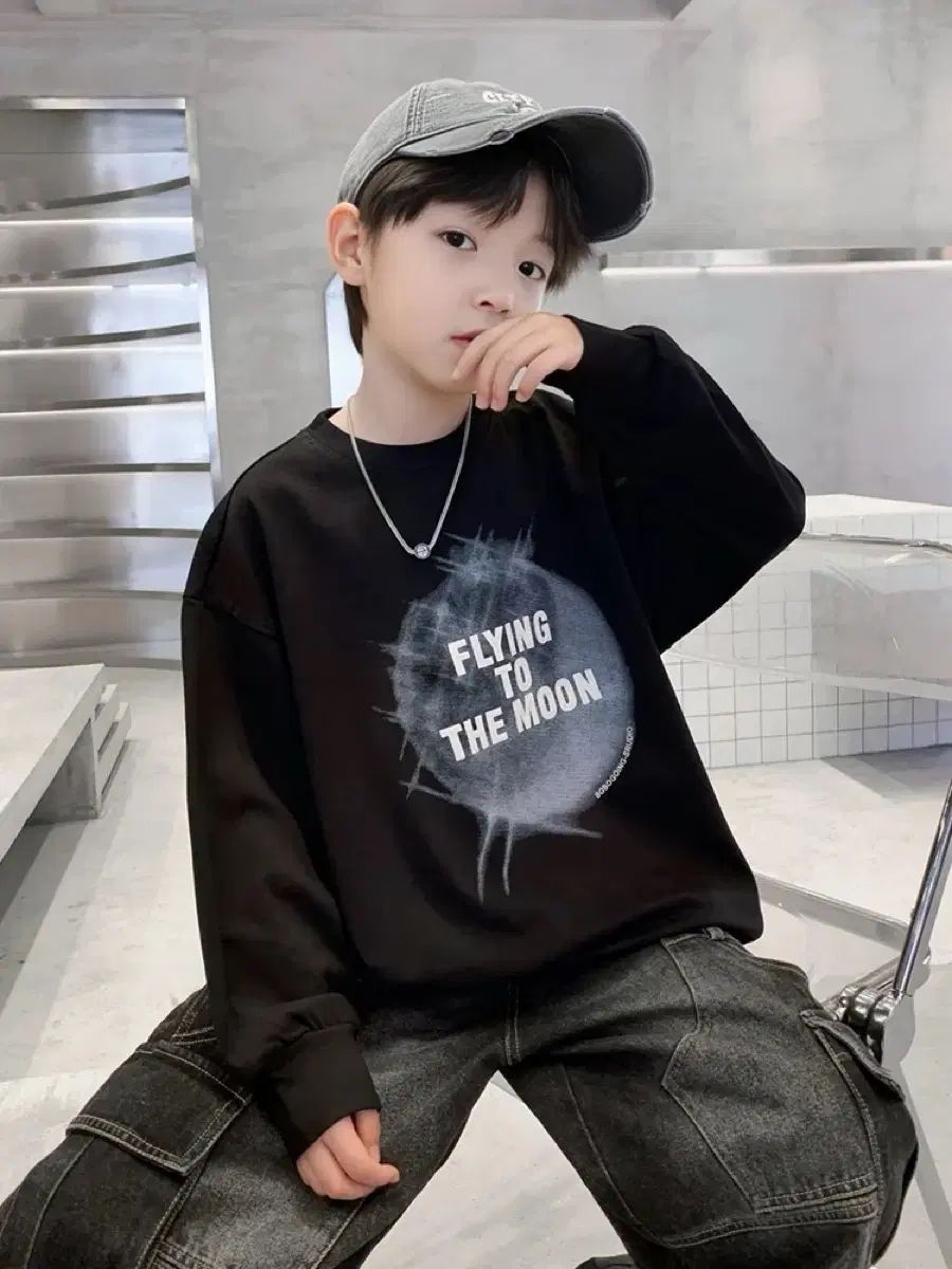 170 秒 5 お勧め 新品 男の子服 黒 長袖 Tシャツ