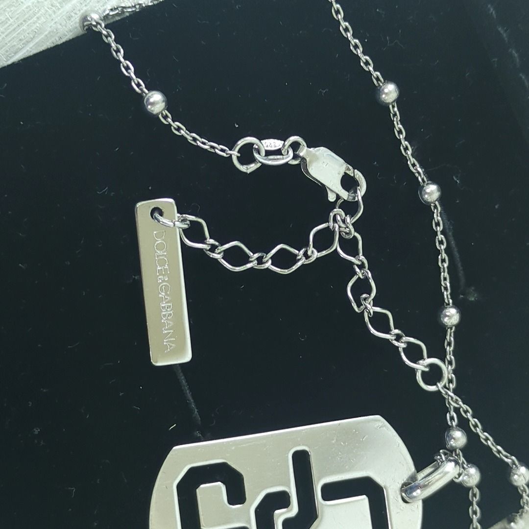 D&G ドルチェ＆ガッバーナ ロゴ ネックレス シルバー925 ライン