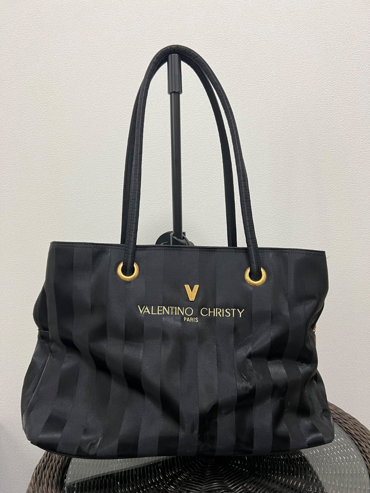 VALENTINO CHRISTY ブラックトートバッグ VALENTINO CHRISTY ヴァレンティノクリスティー トートバッグ 黒