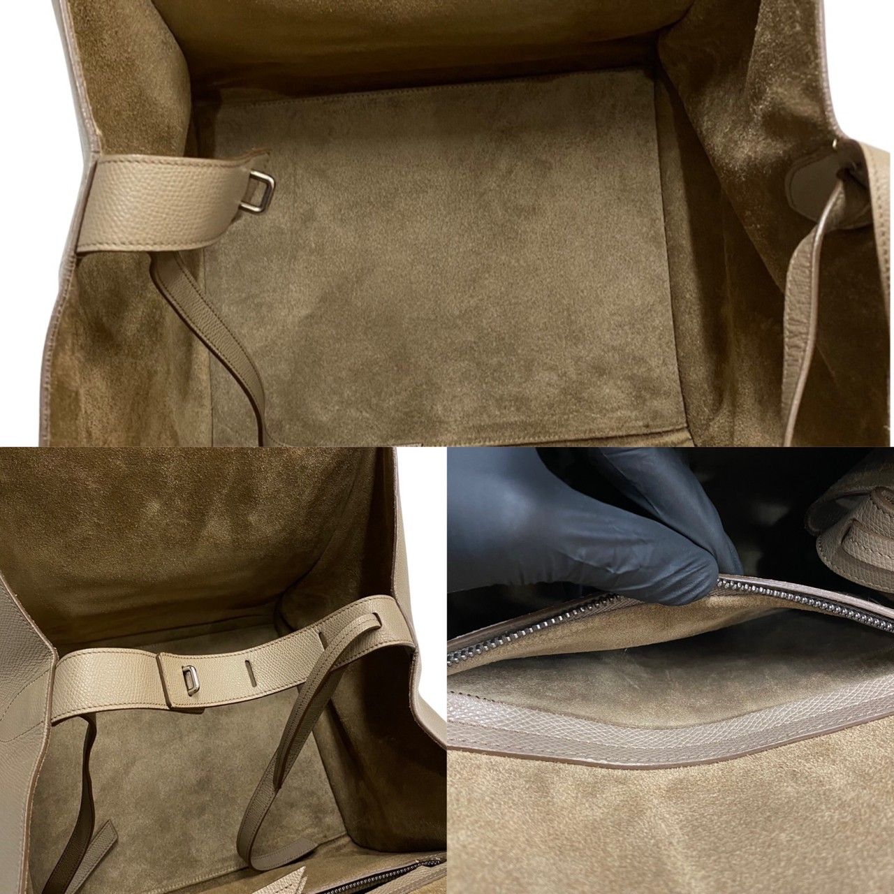 極 美品 CELINE セリーヌ ラゲージ ミニショッパー レザー ドラムド 