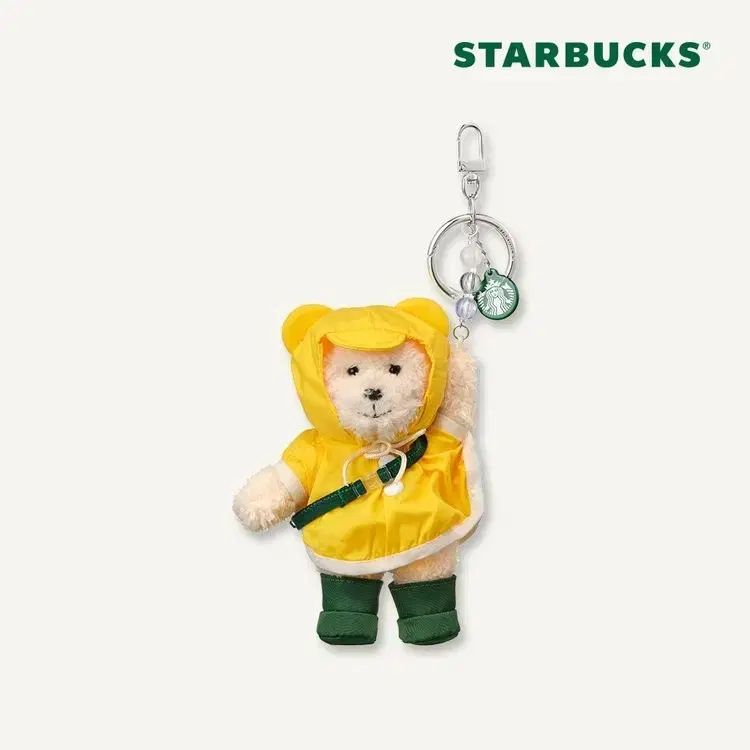 韓国スタバ 24 レイニーベアリスタキーチェーン(イエロー) Starbucks(スターバックス) x ハンター レイニー ベアリスタ