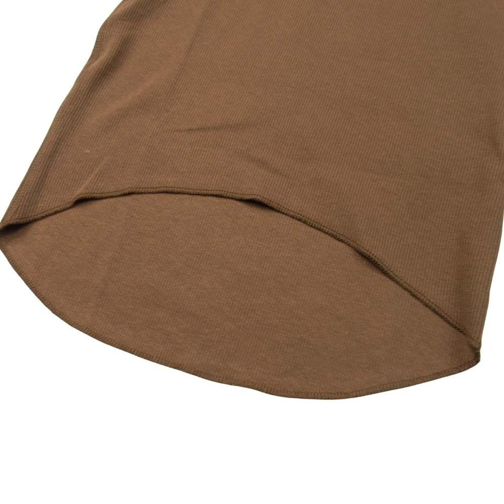 未使用 OVER NEATH オーバーニース リブ ロングスリーブ Tシャツ 長袖 Uネック カットソー S Mocha モカブラウン レディース 古着 中古 未使用 OVER NEATH オーバーニース リブ ロングスリーブ Tシャツ