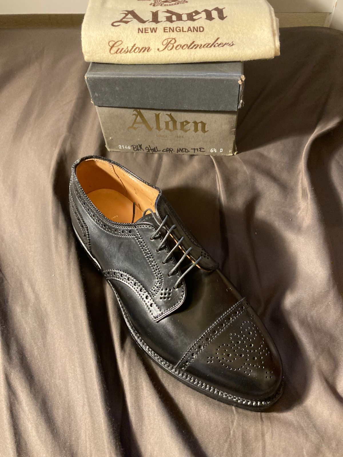 デッドストック Alden オールデン Wネーム 新品 コードバン 2145 黒