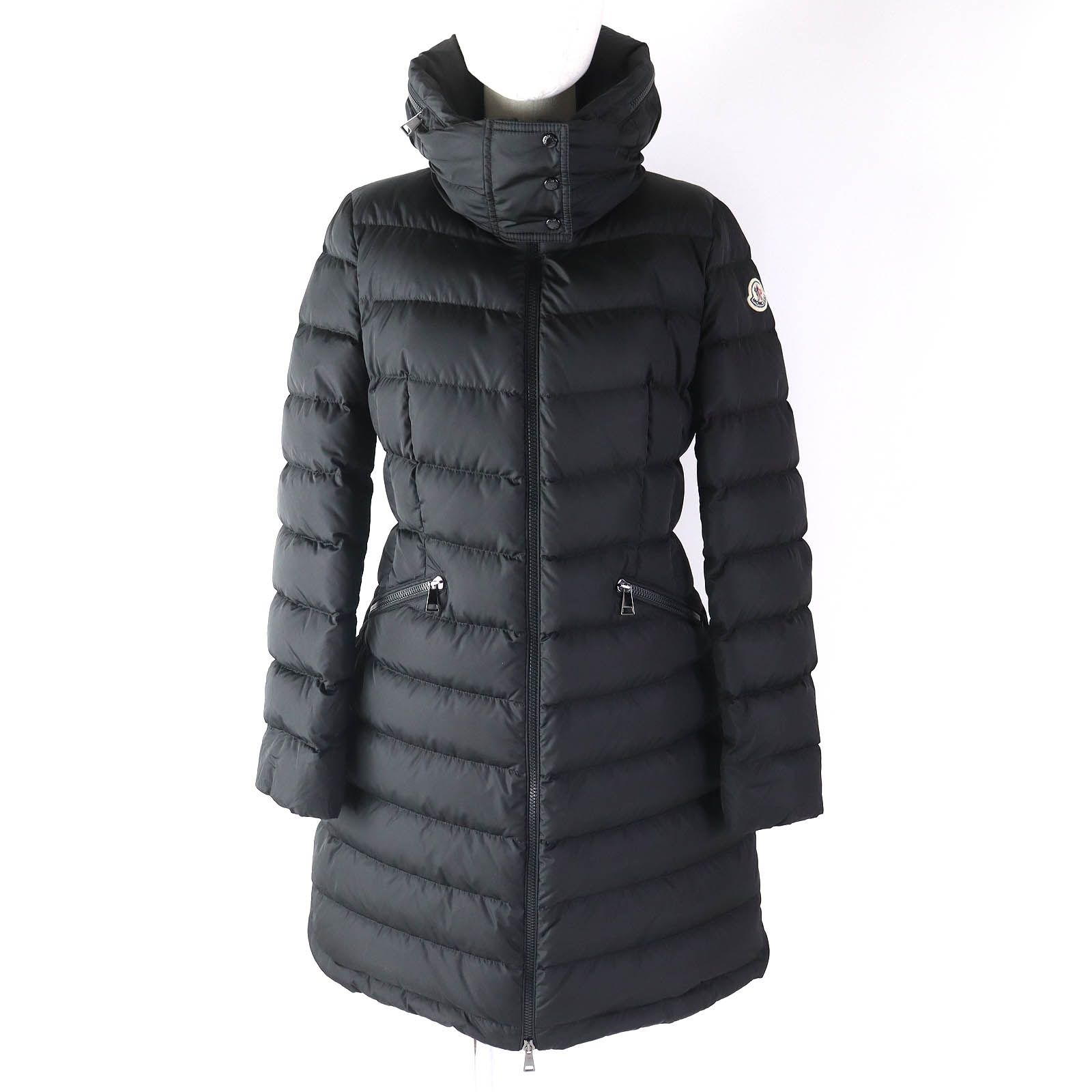 美品△MONCLER モンクレール 21-22AW FLAMMETTE フラメッテ ロゴワッペン付き ジップアップ ダウンコート ブラック 1 正規品  レディース 美シルエット◎ - メルカリ