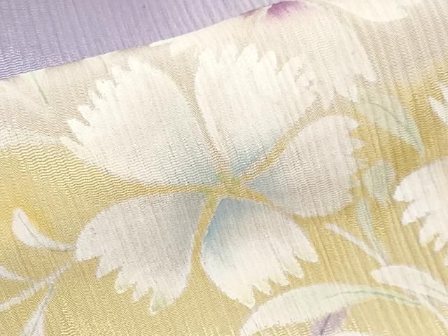 平和屋着物■極上　アンティーク　大正ロマン　長羽織　単衣　手描き　舞蝶草花文　暈し染め　逸品　CYAA3100s5 平和屋着物∞極上 アンティーク 大正ロマン 長羽織 単衣 手描き 舞蝶