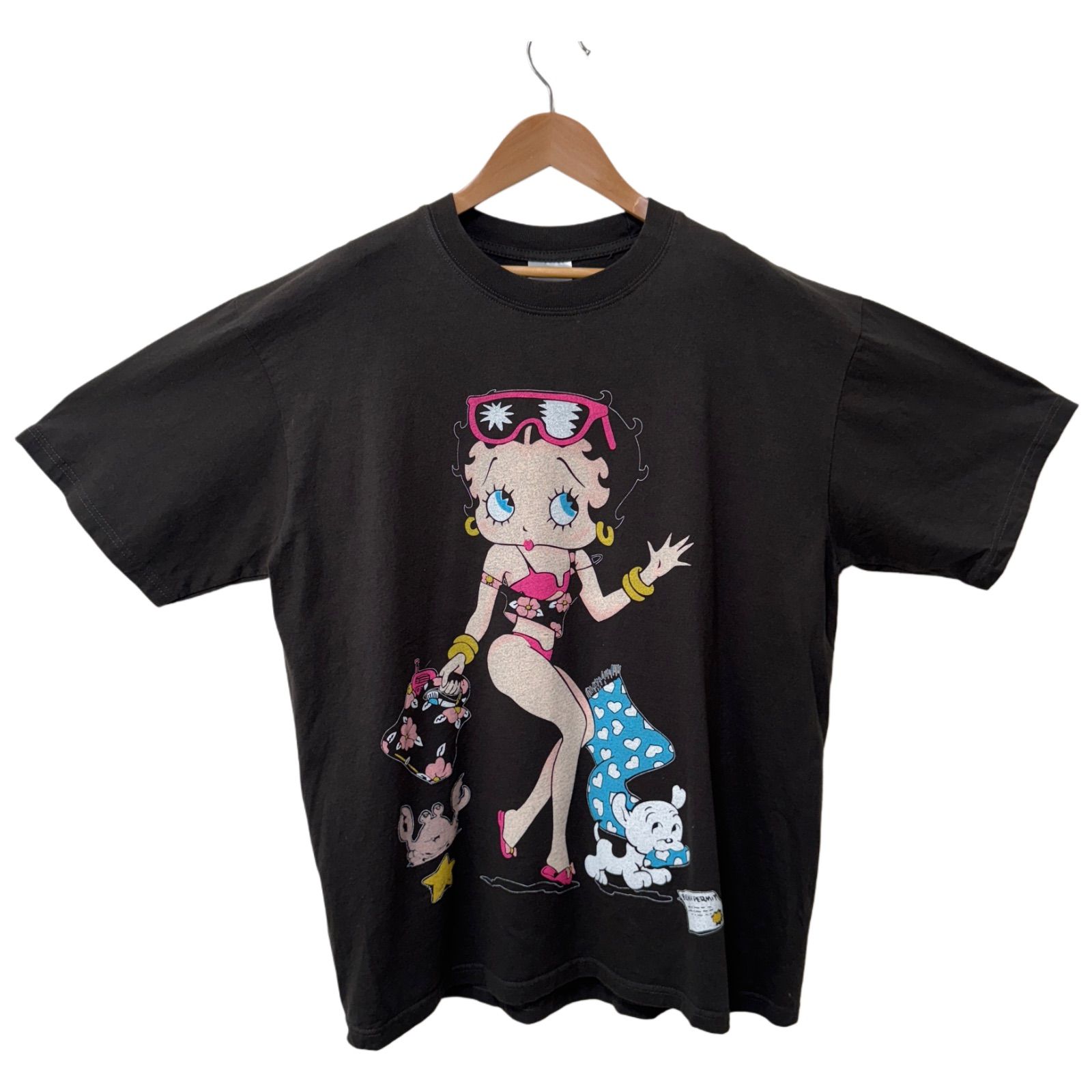 ベティちゃん Tシャツ XLサイズ ブラック ヘインズ Hanes 90s