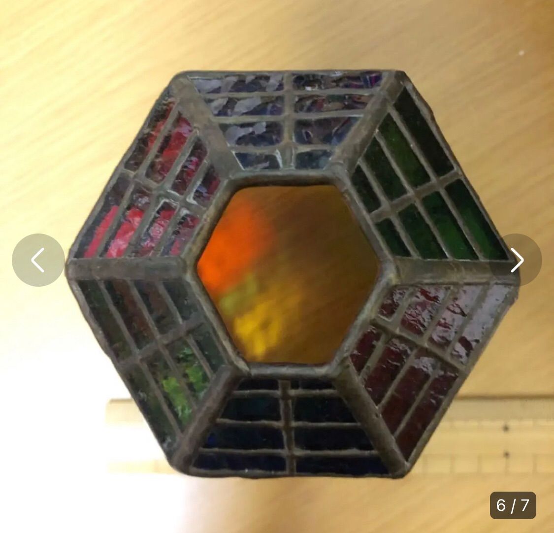 ハンドメイド　ステンドグラス　置物　ランプ スタンドライト ランプ ライト ステンドグラス ティファニー