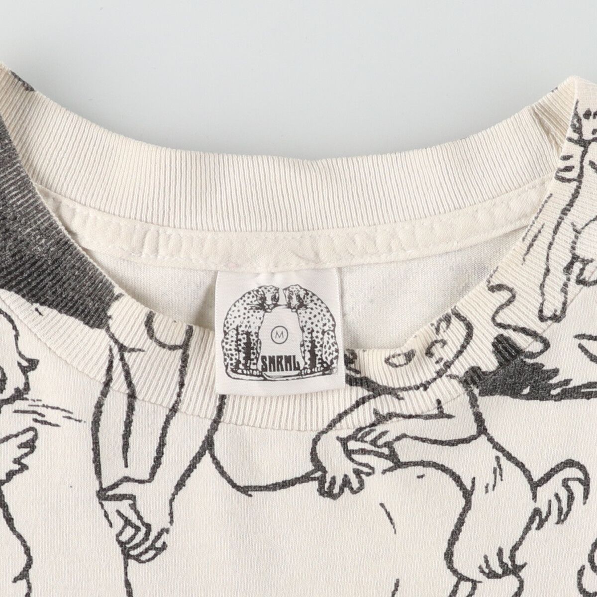 古着 90年代 SNARML DISNEY ディズニー 総柄 エロT パロディ 