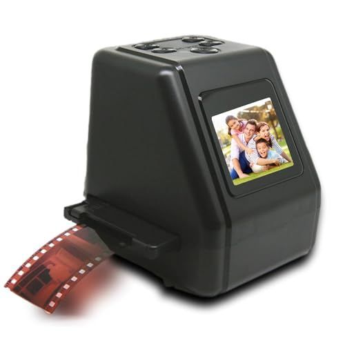 フィルムおよびスライド スキャン、オールインワン フィルム u0026 スライド スキャナー、35mm 135 110 126 および Super 8 フィルム/スライド/ネガをデジタル JPG 写真に変換、内蔵 128MB メモリ、2 LCD