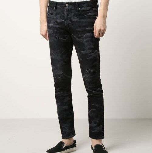 TWIST JEANS e イージーンズ 日本製 岡山児島 ペイント JEANS│YENJEANS LONGSNOUT ペイントジョグ ボトムス新古品中古e 定価35,200円 ジーンズ スキニー ジップフライ |
