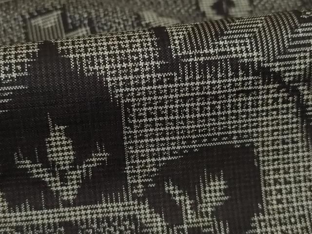 平和屋着物○本場大島紬 龍郷絣 飾花文 正絹 逸品 AAAZ5013ck 平和屋