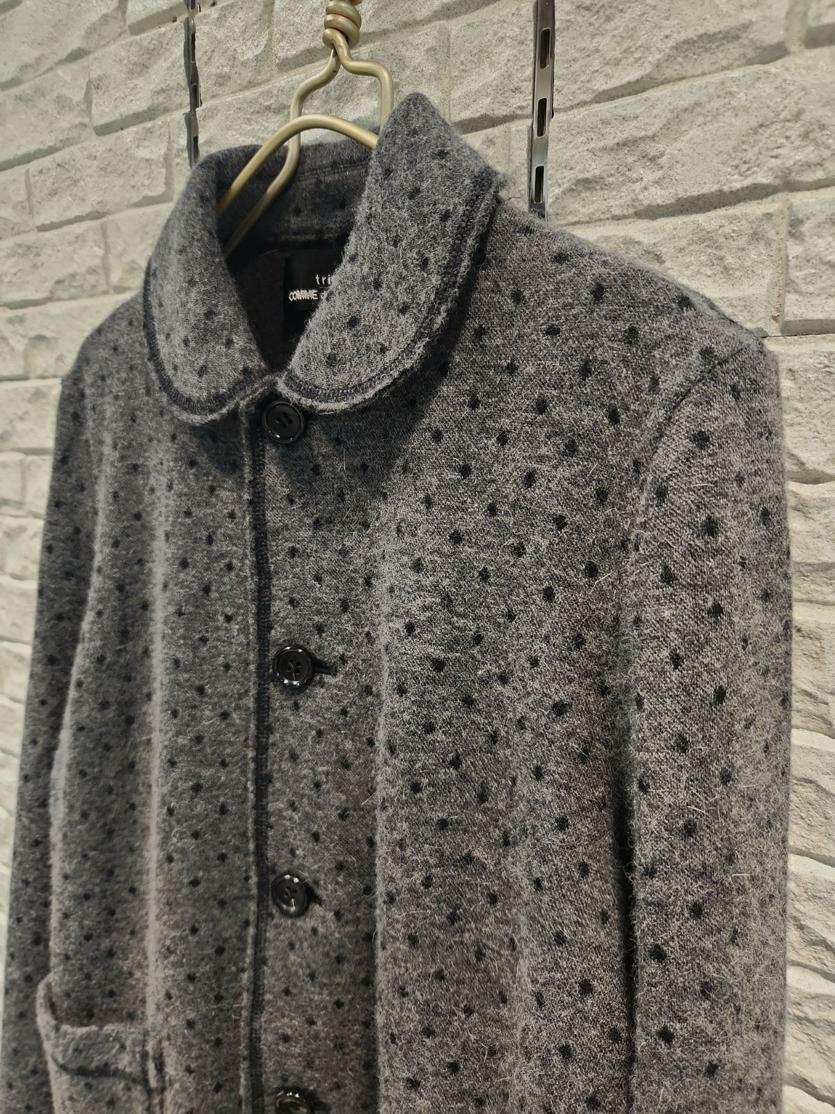 tricot COMME des GARCONS ドット柄 ウールジャケット サイズM