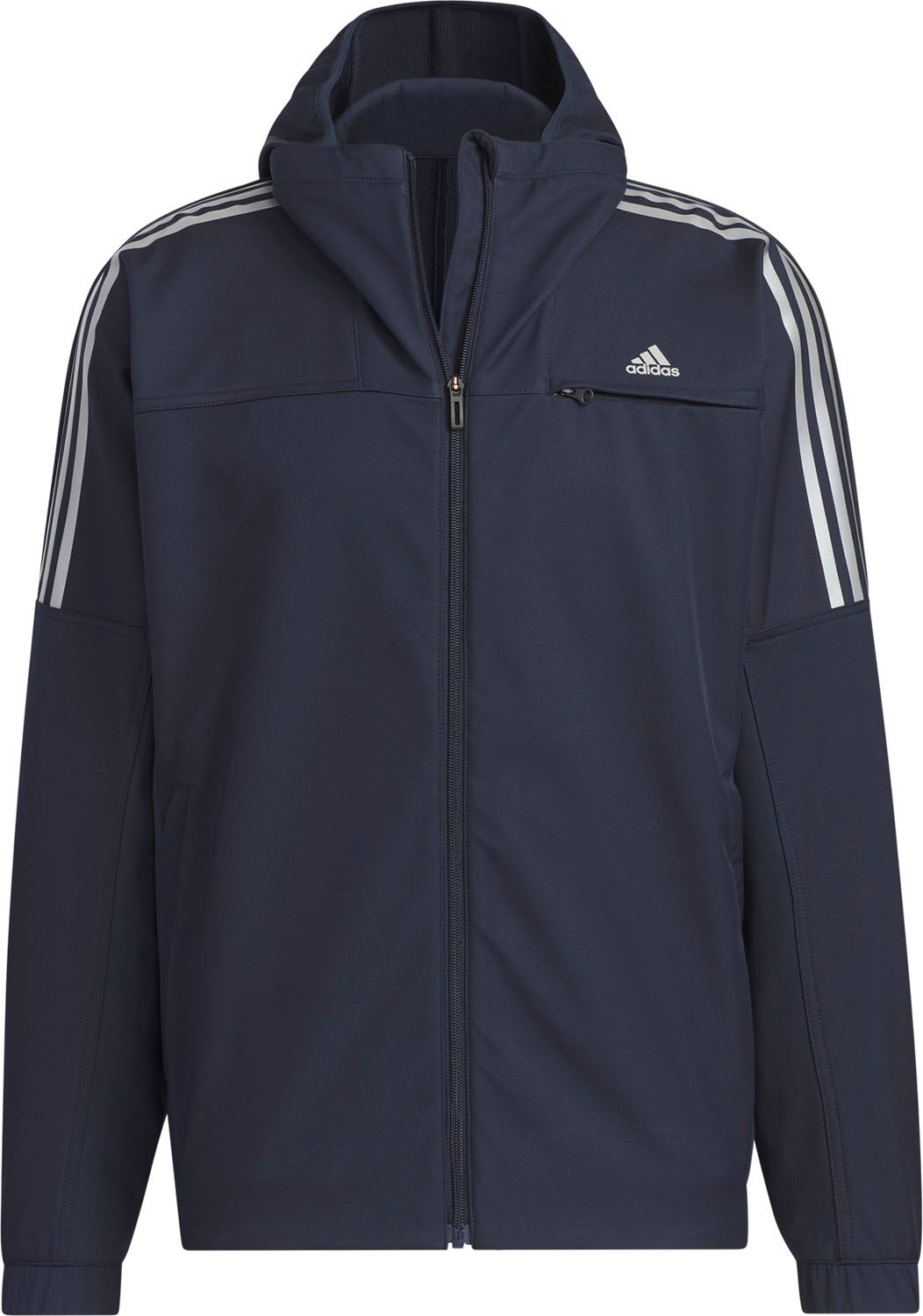 アディダス adidas マストハブ スモールロゴ レギュラーフィット ボンデッドフリースフルジップフーディー トップス ウェア ジム トレーニング 運動 ウォーキング KWX72 JG8516 レジェンドインク