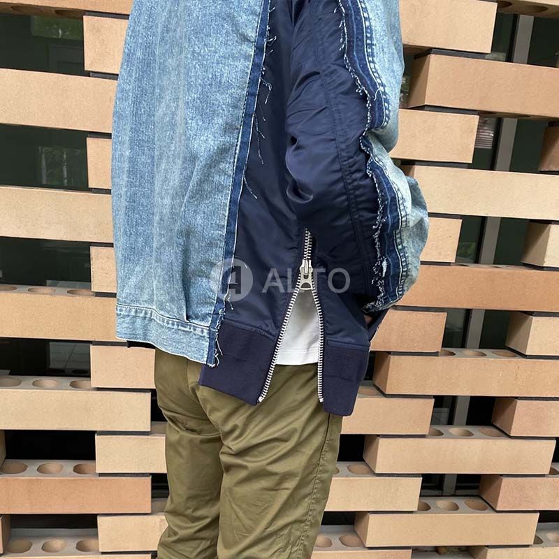 サカイ sacai ナイロン ツイル ジャケット SCM-053 サイズ3 sacai サカイ Denim x Nylon Twill Jacket デニム×ナイロンツイル