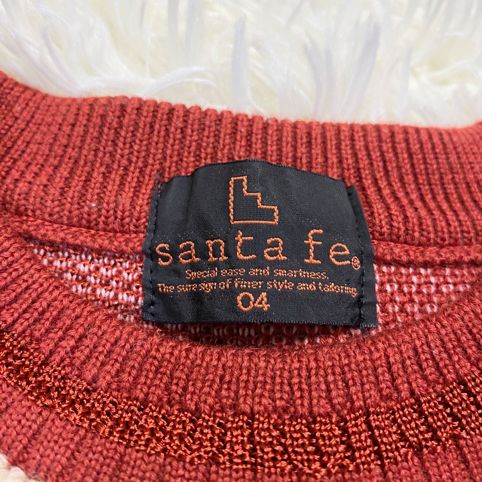 良品✨【Santa fe】サンタフェ デカロゴ ニット セーター 04(Lサイズ 