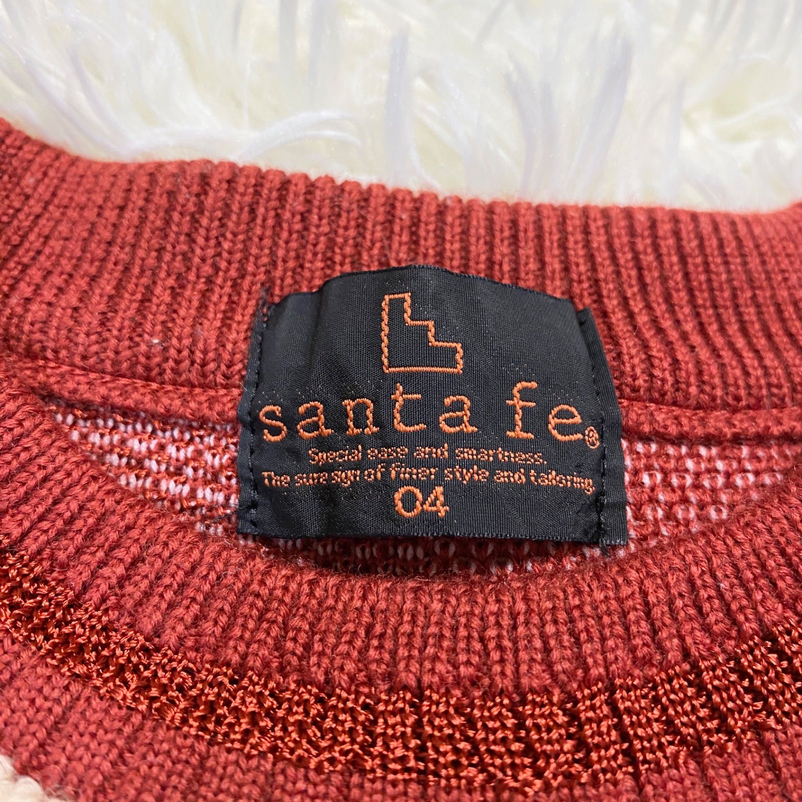 良品✨【Santa fe】サンタフェ デカロゴ ニット セーター 04(Lサイズ