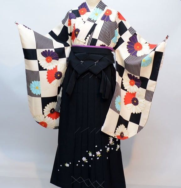 着物袴セット ジュニア用へ直し135cm～150cm bonheur saisons ボヌールセゾン 袴色選択 卒業式 NO29599-6