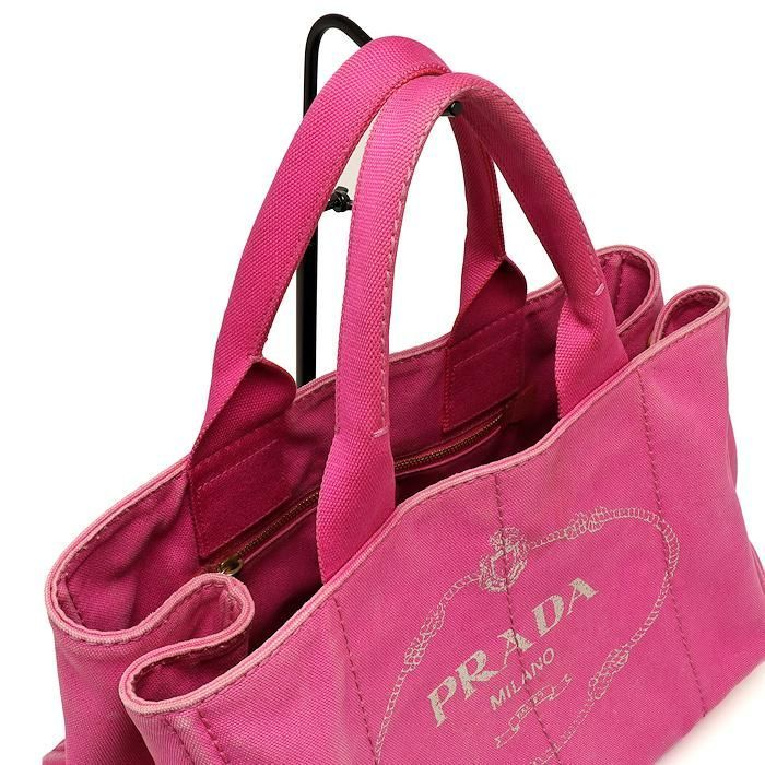 プラダ カナパ デニム トートバッグ BN1877 ピンク PRADA - メルカリ
