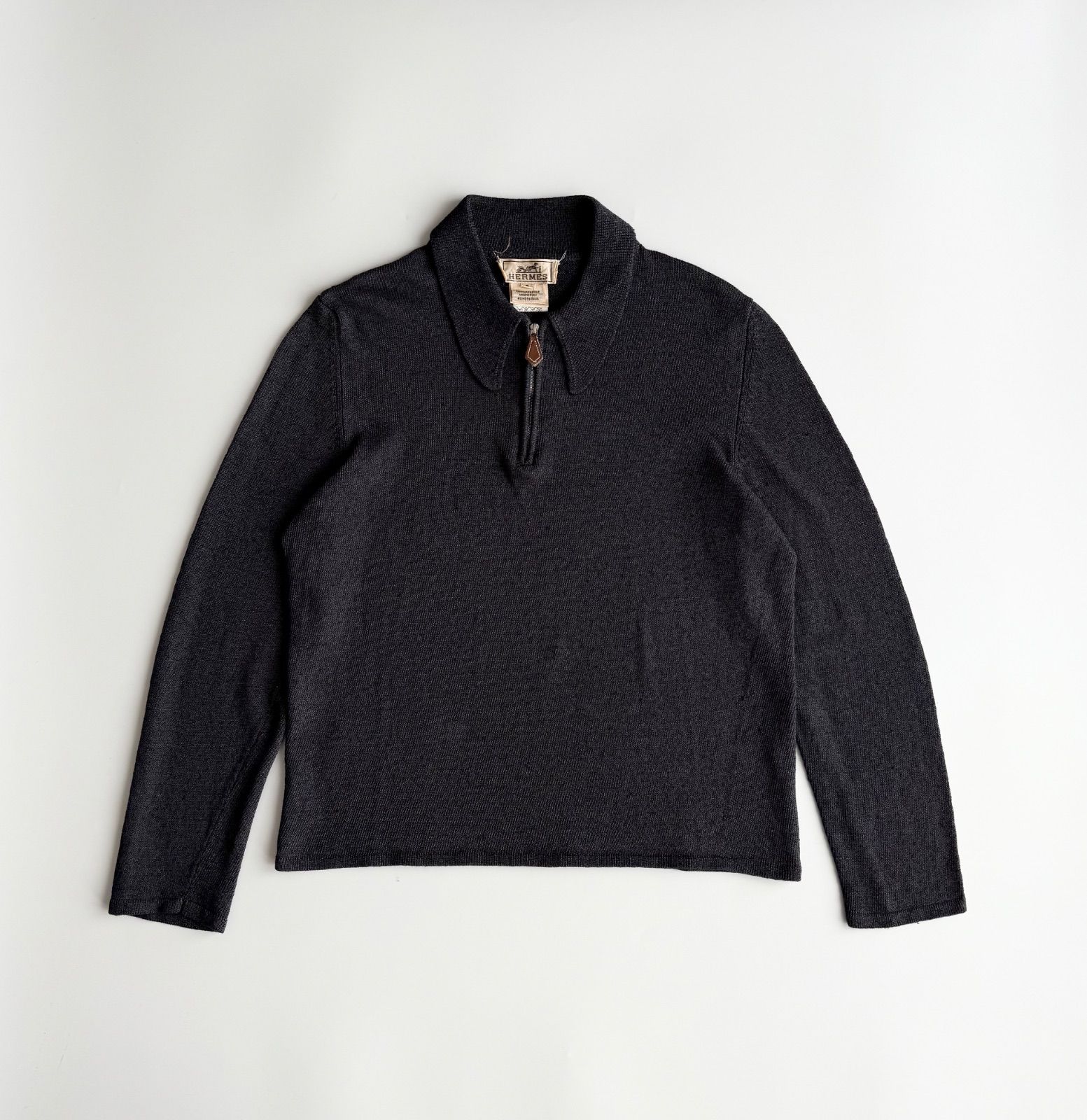 2000s HERMES MEN HALF ZIP KNIT エルメス 2000年 ハーフジップニット