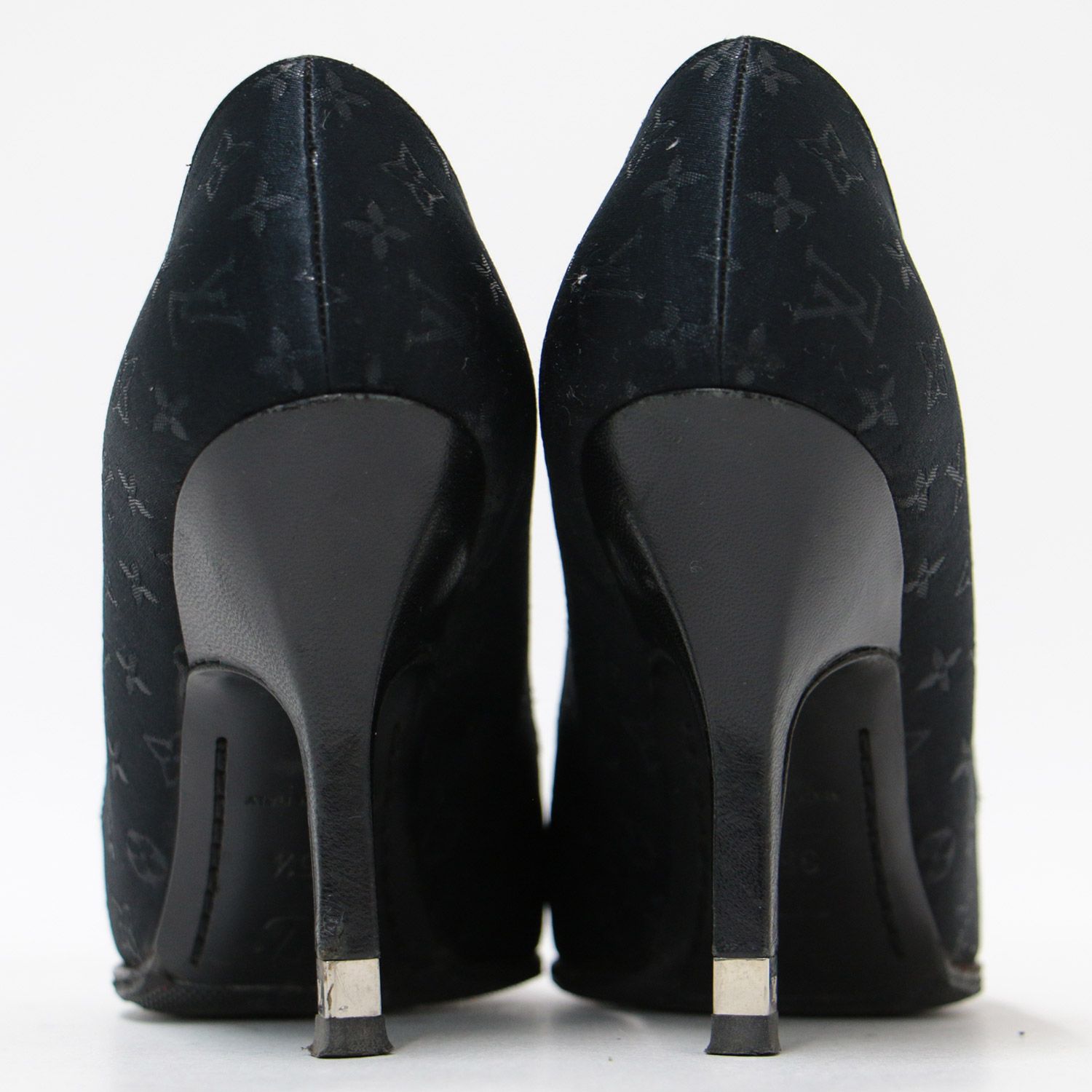 LOUIS VUITTON ルイヴィトン パンプス ハイヒール シューズ 靴 ブラック 黒 35.5 22.5cm モノグラム 高級 ベーシック  きれいめ 上品 総柄