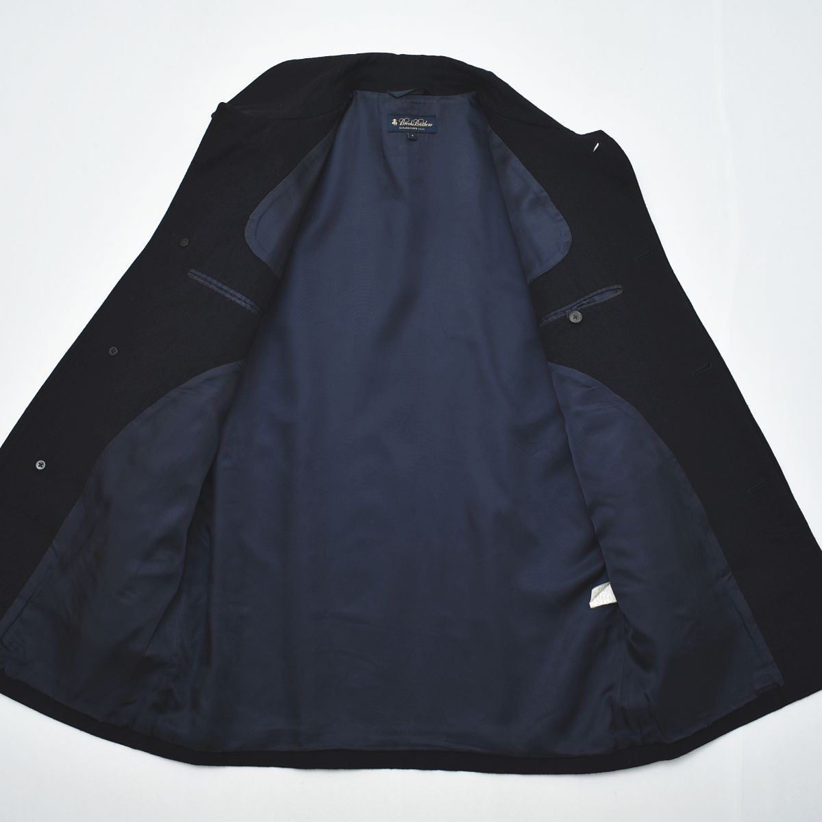 ブルックスブラザーズ 比翼 ウールコート M 黒 ビジカジ キルティング ブルックスブラザーズ 比翼 ウールコート M 黒 ビジカジ キルティング