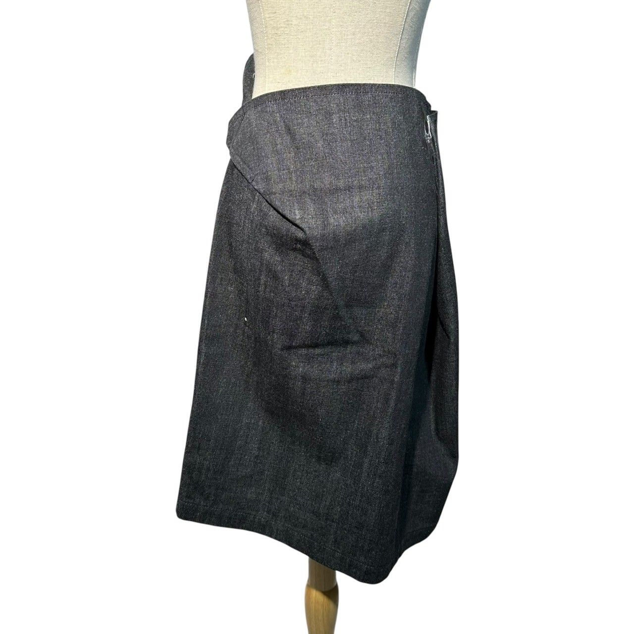 ワイズ　Y‘S ヨウジヤマモト　ミニ丈スカート　モード YOHJI YAMAMOTO NOIR(ヨウジヤマモトノアール) Zip Design Denim