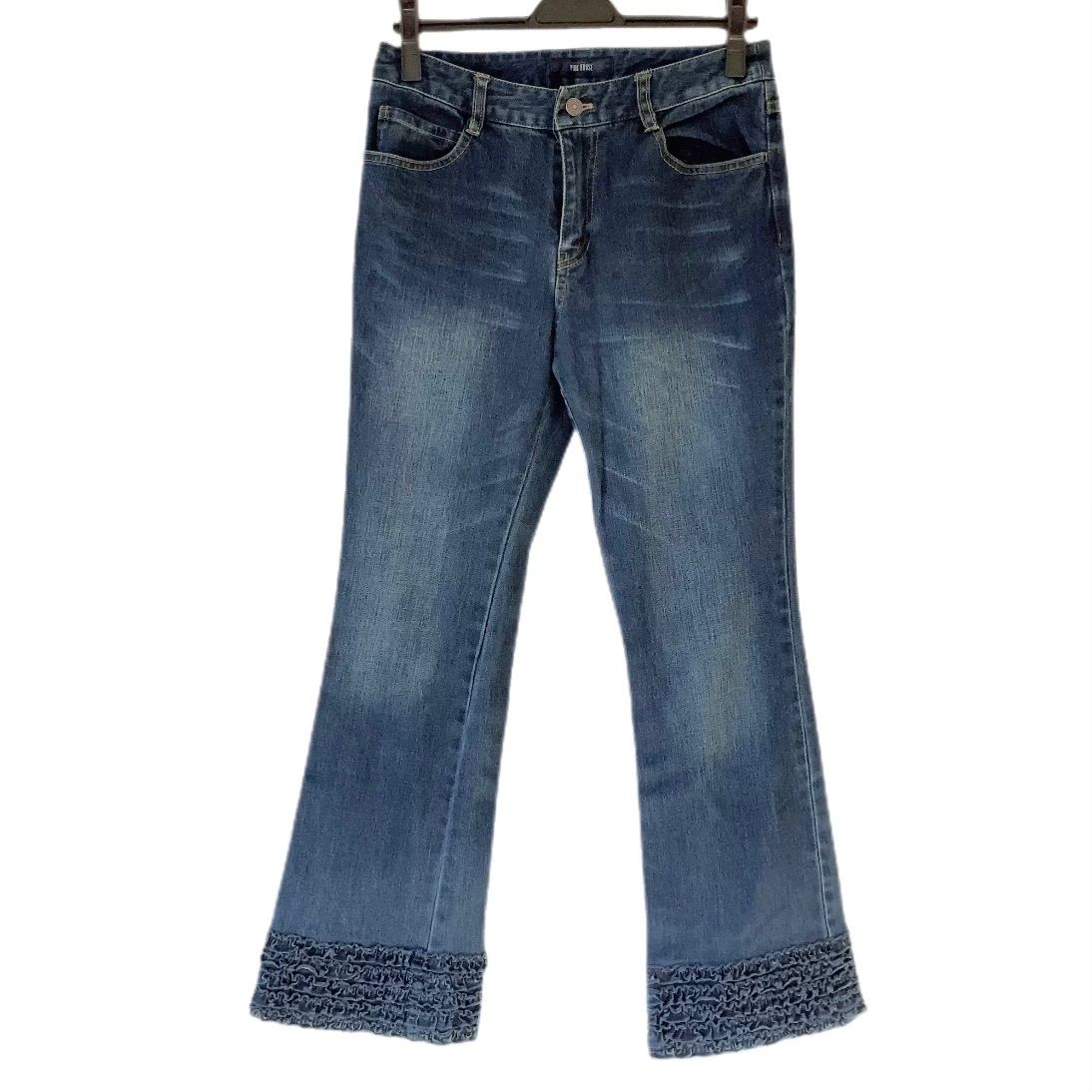 z1373 【美品】PINKHOUSE ピンクハウス 裾フリルデニムパンツ ジーンズ