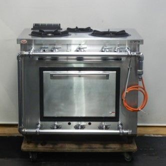 Maruzen マルゼン 業務用 3口 ガスコンロ ガステーブル LPガス 厨房 ◯マルゼン 業務用 オーブン付 3口 コンロ LP ガス テーブル W90D60(+