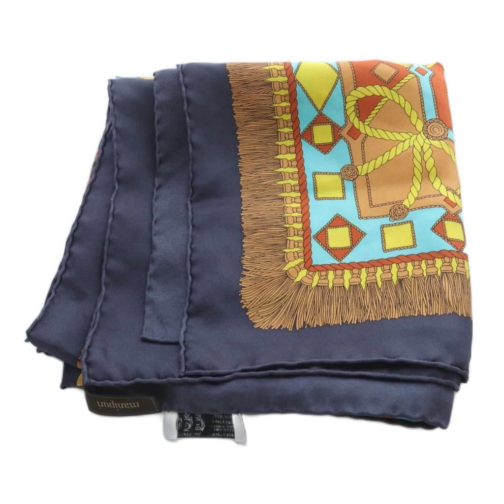 manipuri/マニプリ】サークルフラワーSILKスカーフ ＜シルクスカーフ88