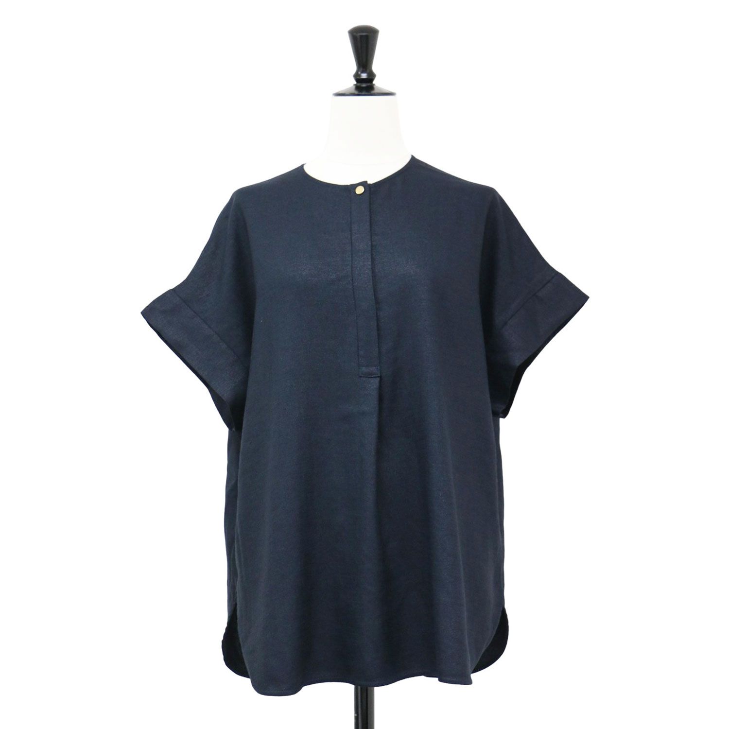 美品】UNITED ARROWS ユナイテッドアローズ ブラウス ネイビー 紺 