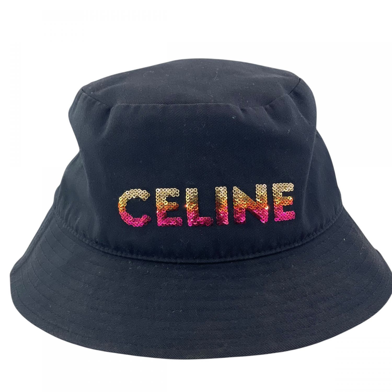 CELINE セリーヌスパンコール バケットハット 2AUO1968P グラデーション ブラック メンズ 23041461 KJ