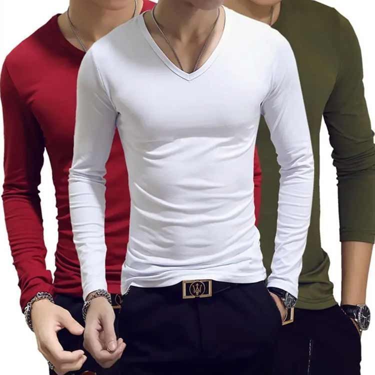 2枚入り 長袖 tシャツ メンズ 長袖tシャツ Vネック ラウンドネック 丸首 スリム 細身 肌着 インナー アンダーシャツ インナーシャツ インナーtシャツ ストレッチ 薄手 スポーツウェア ルーム mcqgkd0624