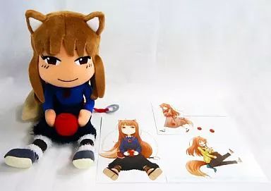 中古】ぬいぐるみ ホロたんぬいぐるみ(ポストカード3枚セット付