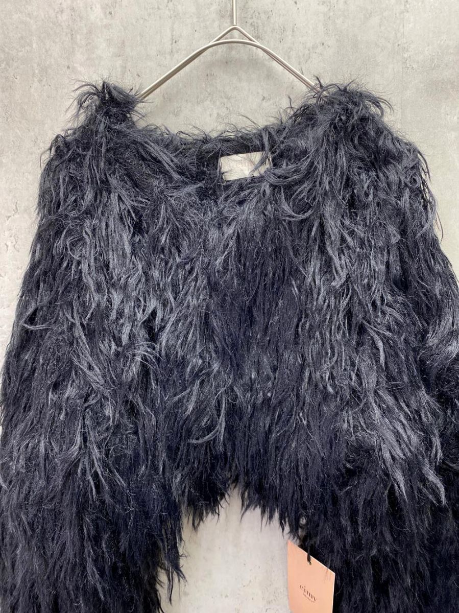 EIMY ISTOIRE エイミーイストワール 1124611207-0 ファーニットカーデ sizeF|黒 ◆ ◎レディース