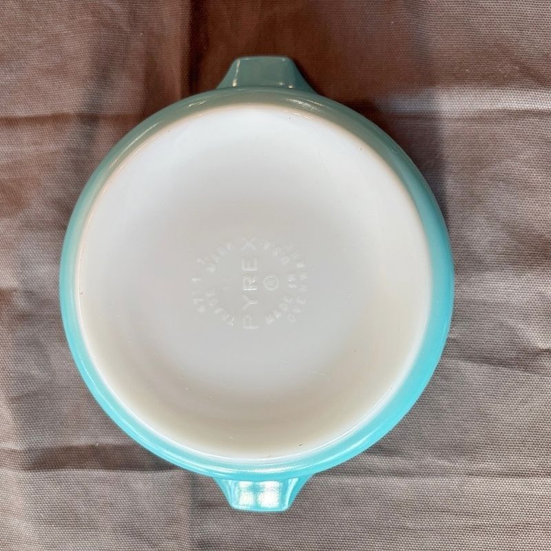 Pyrex オールドパイレックス バタープリント キャセロール φ15.5cm USA