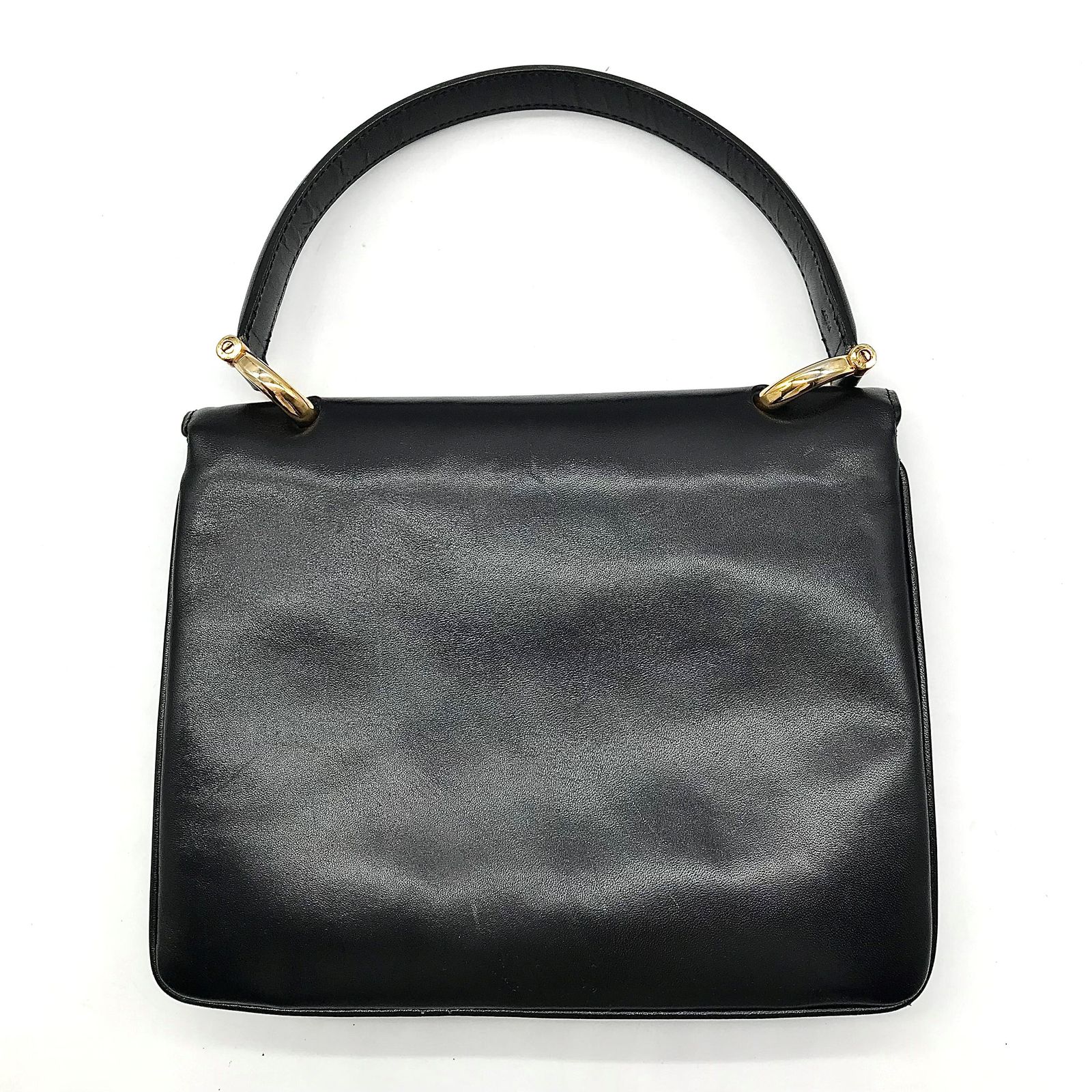 CELINE セリーヌ 馬車金具 ヴィンテージ レザー ハンド バッグ 