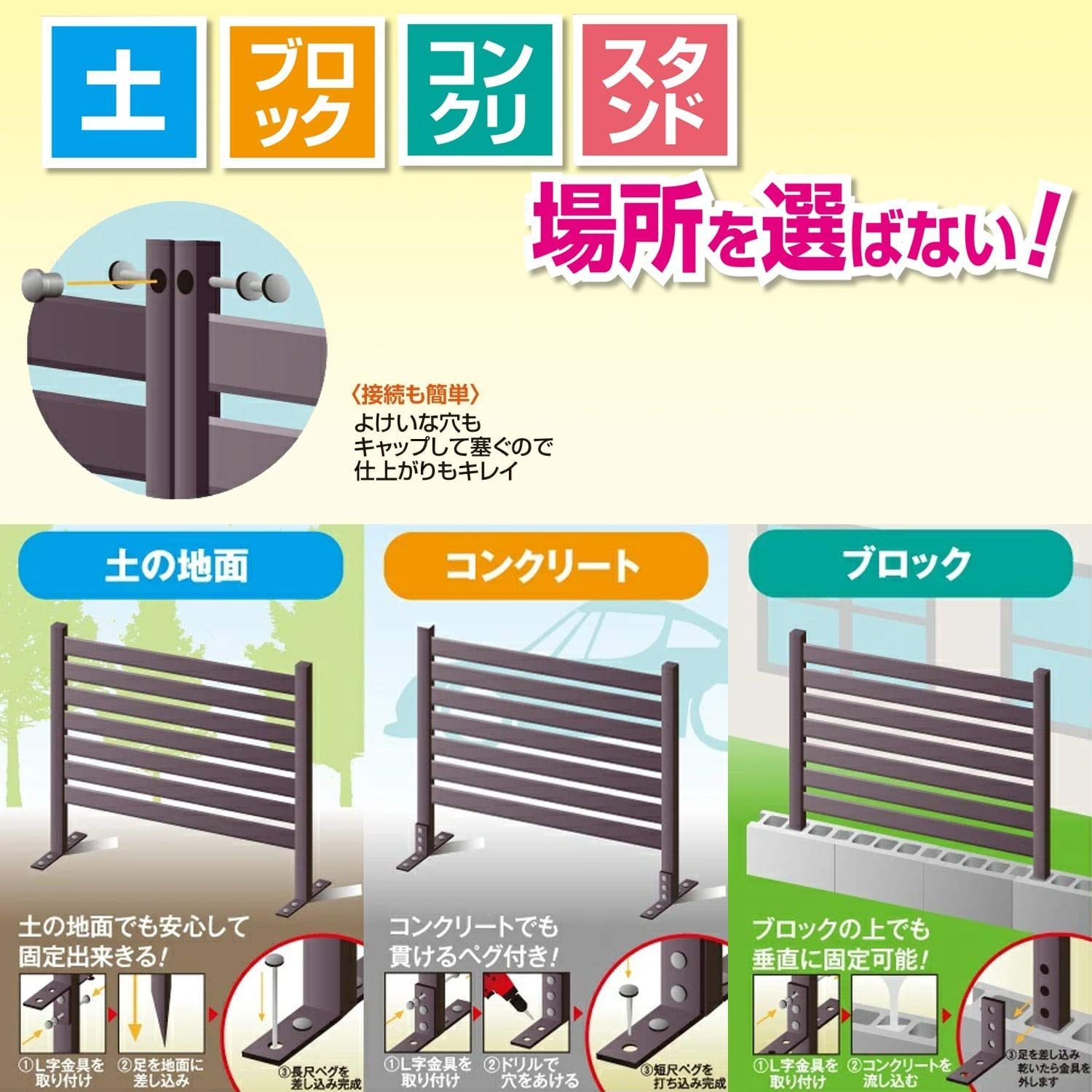 ホワイト 目隠しフェンス